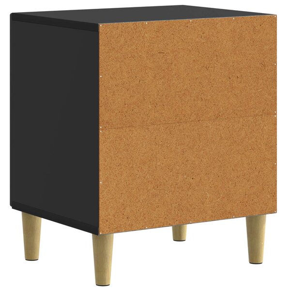 Éjjeliszekrény 2 pcs Fekete 43 x 34,5 x 50 cm Szerelt Fa