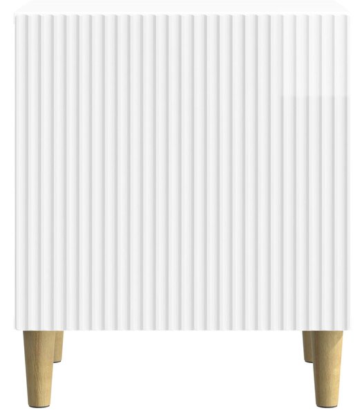 Éjjeliszekrény 2 pcs Magasfényű Fehér 43 x 34,5 x 50 cm