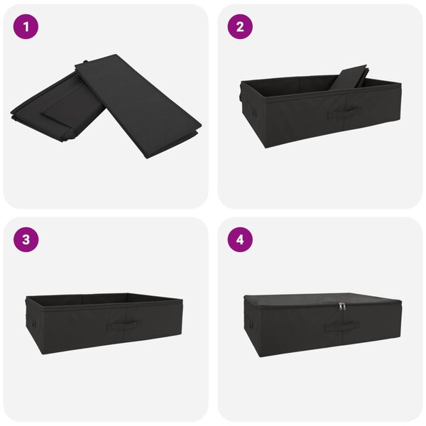 Tároló Doboz 6 pcs Antracitszürke 70 x 40 x 18 cm