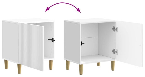 Éjjeliszekrény 2 pcs Magasfényű Fehér 43 x 34,5 x 50 cm