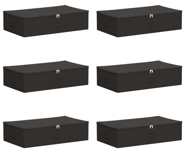 Tároló Doboz 6 pcs Antracitszürke 70 x 40 x 18 cm
