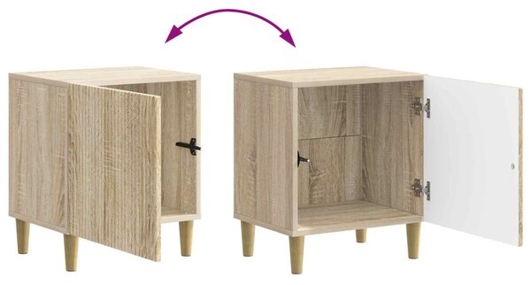 Éjjeliszekrény 2 pcs Sonoma Tölgy 43 x 34,5 x 50 cm Szerelt Fa