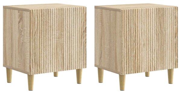 Éjjeliszekrény 2 pcs Sonoma Tölgy 43 x 34,5 x 50 cm Szerelt Fa