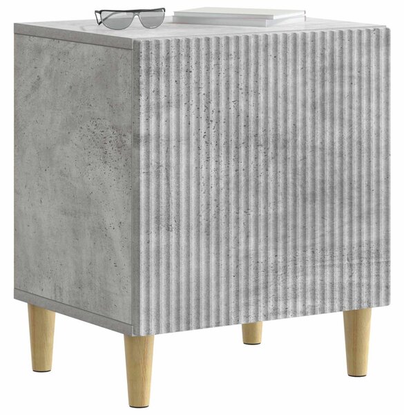 Éjjeliszekrény 2 pcs Betonszürke 43 x 34,5 x 50 cm Szerelt Fa