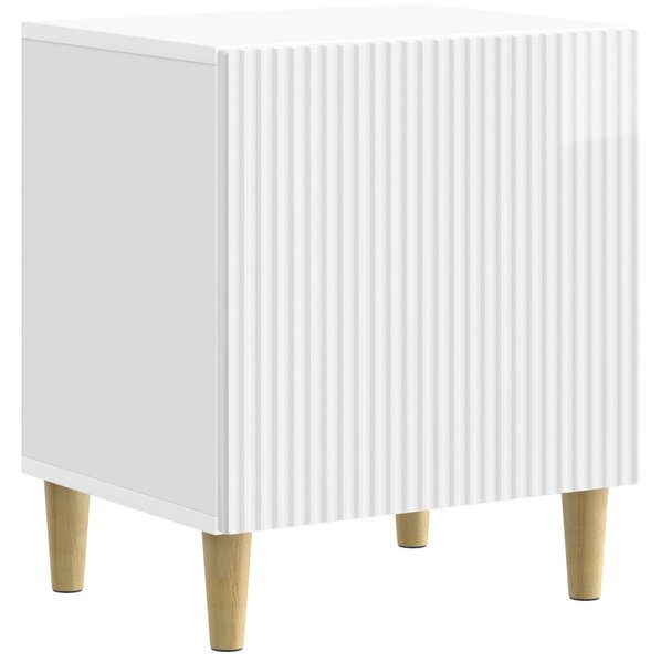 Éjjeliszekrény 2 pcs Magasfényű Fehér 43 x 34,5 x 50 cm