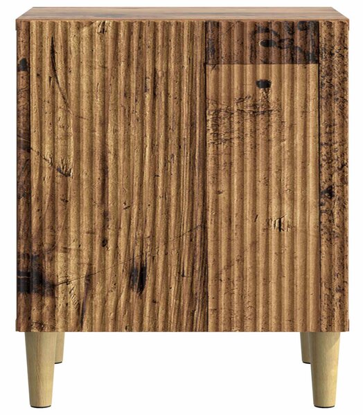 Éjjeliszekrény 2 pcs Antik Fa 43 x 34,5 x 50 cm Szerelt Fa