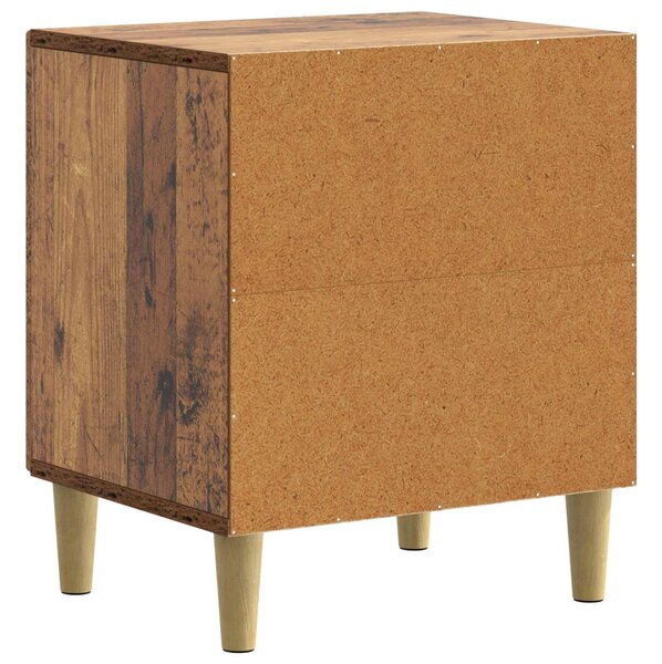 Éjjeliszekrény 2 pcs Antik Fa 43 x 34,5 x 50 cm Szerelt Fa