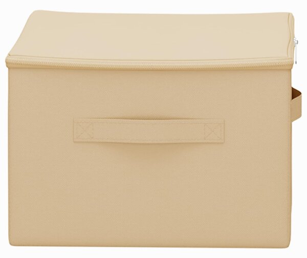 Tároló Doboz Krémszínű 43 x 34 x 23 cm Nem szőtt textil