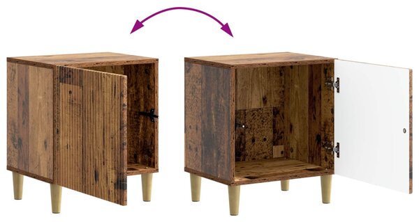 Éjjeliszekrény 2 pcs Antik Fa 43 x 34,5 x 50 cm Szerelt Fa