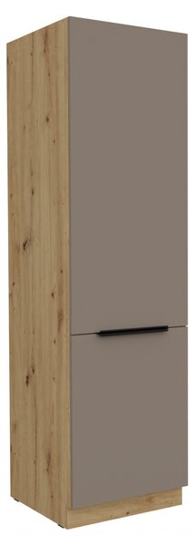 KONDELA Magas szekrény, sandgrau/artisan tölgy, FRISBO 60 DK-210 2F