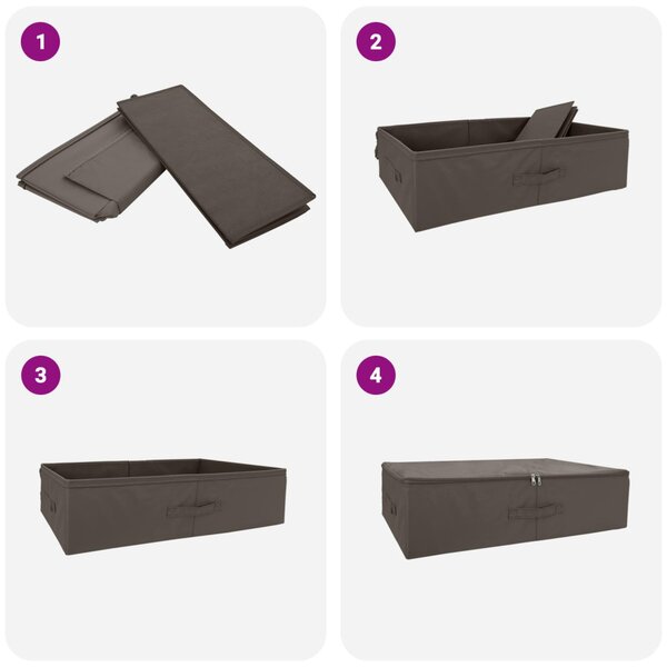 Tároló Doboz 6 pcs Szürke 70 x 40 x 18 cm Nem szőtt textil