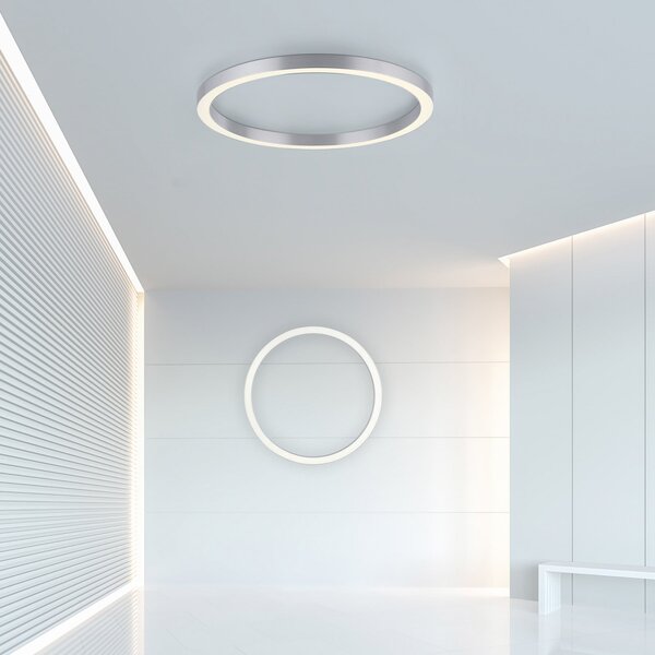 Mennyezeti Lámpa PURE, PURE Lines Round, dimmable, Szürke, Nappali, Fém, Modern