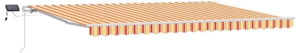 Behúzható napellenző Sárga és narancs 500 × 300 cm