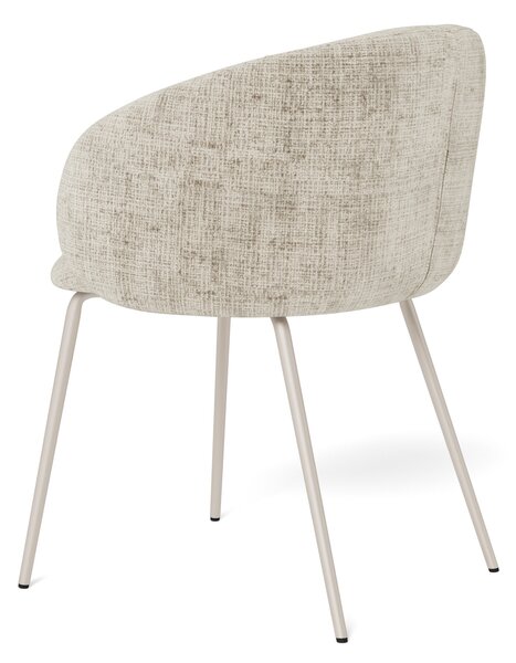 MAZZONI EXPORT CLARA Bézs (Juto 4 szövet)/szürke-bézs lábak (cashmere) - MODERN KÁRPITOZOTT KAGYLÓSZÉK LOFT STÍLUSÚ NAPPALIBA/ÉTKEZŐBE/IRODÁBA