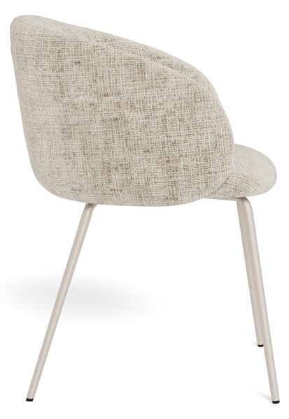 MAZZONI EXPORT CLARA Bézs (Juto 4 szövet)/szürke-bézs lábak (cashmere) - MODERN KÁRPITOZOTT KAGYLÓSZÉK LOFT STÍLUSÚ NAPPALIBA/ÉTKEZŐBE/IRODÁBA