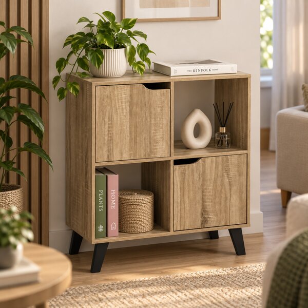 Komód 2db ajtóval és polccal - 68x80cm sonoma tölgy - Intenso Home