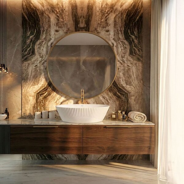 Rea Astoria, pultra szerelhető mosdó 409x340x150 mm, fényes fehér, REA-U0641