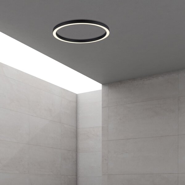 Mennyezeti Lámpa PURE, PURE Lines Round, dimmable, Fekete, Nappali, Fém, Modern