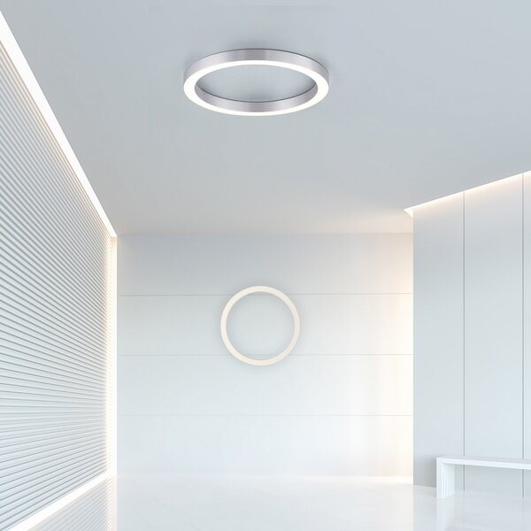 Mennyezeti Lámpa PURE, PURE Lines Round, dimmable, Szürke, Nappali, Fém, Modern