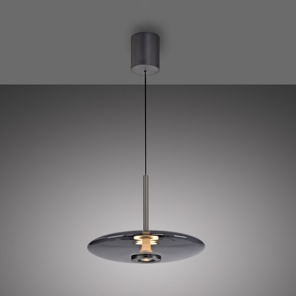 Függőlámpa PURE, PURE E-Vitrum, dimmable, Fémes, Nappali, Üveg, Modern