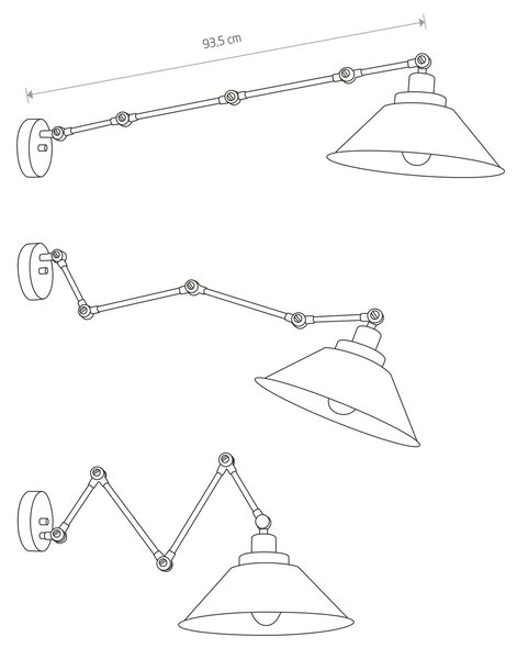 Pantograph több ágú függesztett lámpa