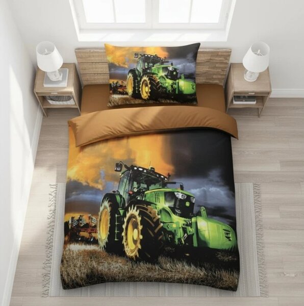 3D mikroszatén ágynemű TRACTOR FORCE színes Ágyneműhuzat mérete: 70 x 90 cm | 140 x 200 cm