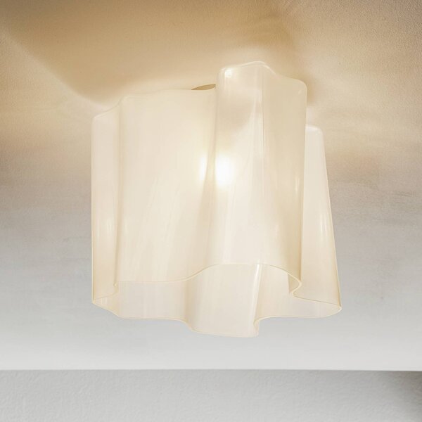 Artemide Logico mennyezeti lámpa 40x40 cm fehér, dimmelhető, Fehér / opál, Nappali / Étkező, Üveg, Dizájn