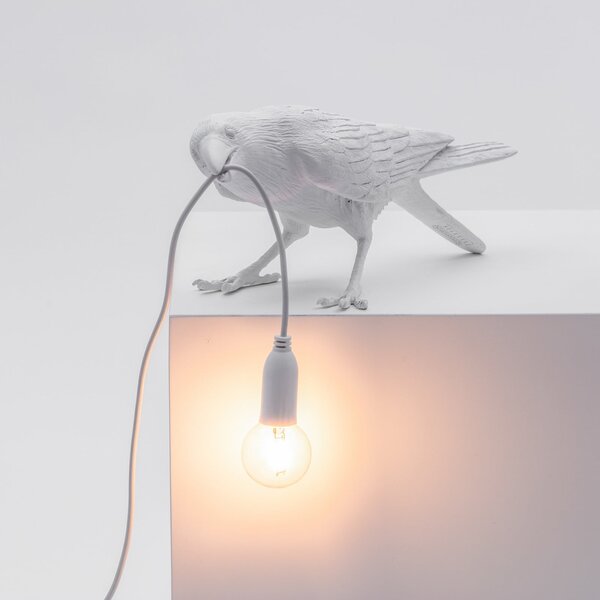 Asztali lámpa SELETTI, Bird Lamp, Fehér, Nappali, Műanyag, Dizájn