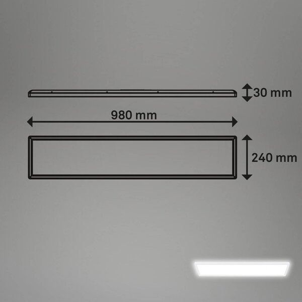 Briloner LED mennyezeti lámpa Tava, fehér, műanyag, 98 cm, háttérvilágítással, Fehér / opál, Nappali / Étkező, Műanyag, Modern