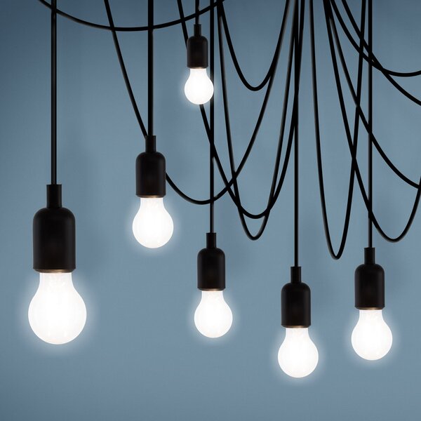 Függőlámpa SELETTI, Maman, dimmable, Fekete, Nappali, Műanyag, Modern