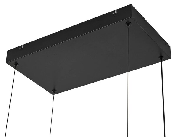 Lucande LED lógó világítás Estante, fekete, dimmelhető, dimmelhető, Fekete, Nappali / Étkező, fém, Modern