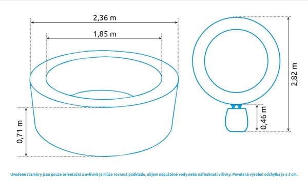 Felfújható pezsgőfürdő Marimex Pure Spa NP - Bubble HWS 8