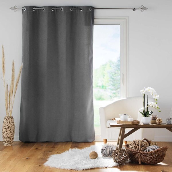 Antracitszürke hangszigetelő függöny 140x260 cm Jupiter – douceur d'intérieur