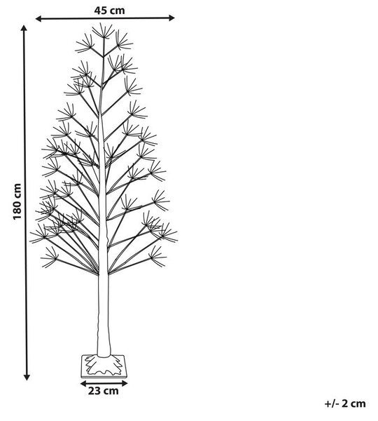 Kültéri dekoráció LED ALBIONI Fa 180 cm Fehér