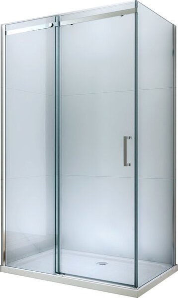 Mexen Omega 3 falas zuhanykabin 160x90 cm, 8mm átlátszó üveg - króm profil, 825-160-090-01-00-3S