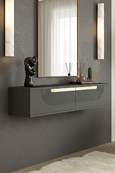 Meyra komód, antracit-arany, 120 cm – TR555CHM1600