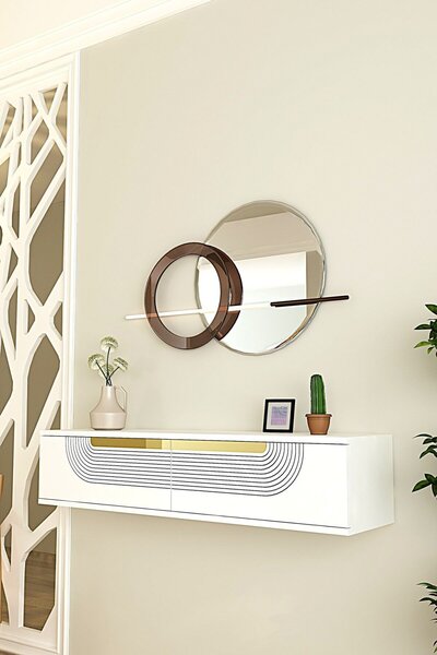 Meyra komód, fehér-arany, 120 cm – TR555CHM1604