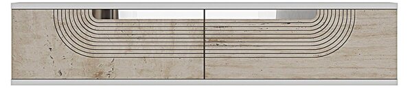 Meyra komód, fehér-travertin, 120 cm – TR555CHM1607