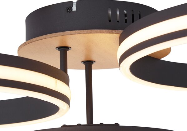 Mennyezeti lámpa fa LED-del, 3 lépésben dimmelhető, 3-lámpás - Navara