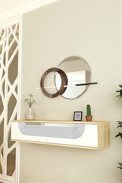Meyra komód, zafír tölgy-fehér, 120 cm – TR555CHM1609