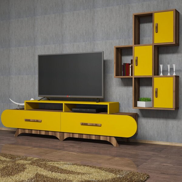 Nappali fal Florian S (dió + sárga)