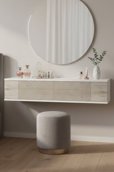 Corsa komód, fehér-travertin, 120 cm – TR555CHM1612