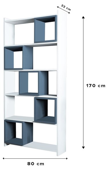 Regál Blanchet (fehér + kék)