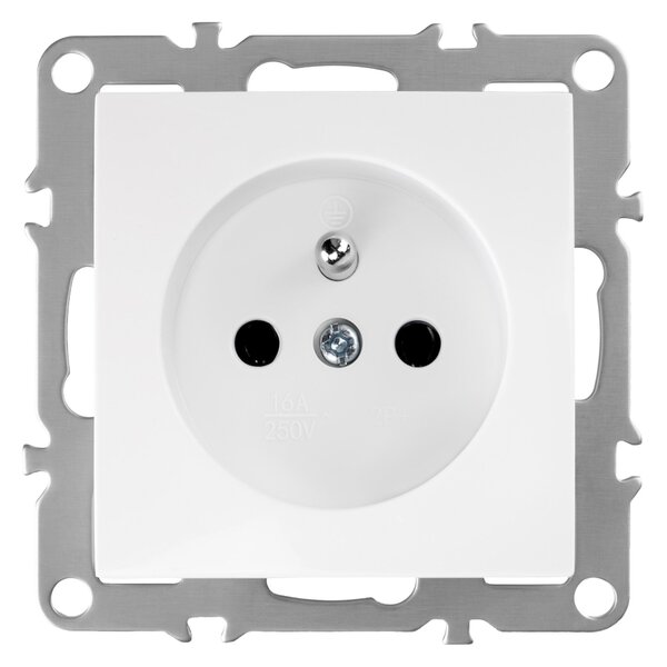 Egyszeres földelt aljzat OSTE JNH001-G White