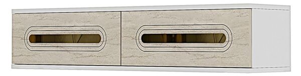 Rany komód, fehér-travertin, 120 cm – TR555CHM1630