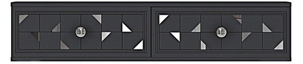 Moka komód, antracit-ezüst, 120 cm