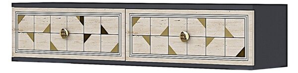 Moka komód, antracit-travertin, 120 cm – TR555CHM1636