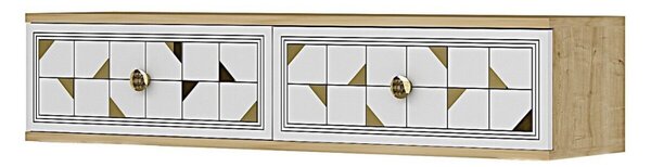 Moka komód, zafír tölgy-fehér, 120 cm – TR555CHM1642