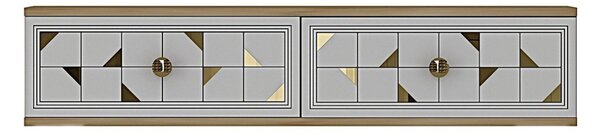 Moka komód, zafír tölgy-fehér, 120 cm – TR555CHM1642