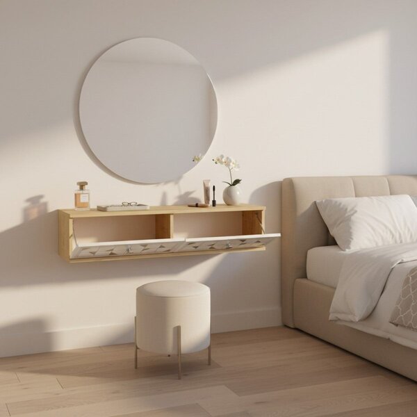 Moka komód, zafír tölgy-fehér, 120 cm – TR555CHM1643